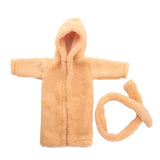 2pcs Cute Soft Dolls Pajamas Robe Fit For 18 inch Our Generation Girls Doll Baby Doll Accessories Sleepwear Doll Clothes