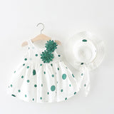 Baby Dress Big Bow with Hat Sleeveless Princess Baby Girl Dress Party Clothing 3 Color For 2-6Y Christening Gown Girl Dress