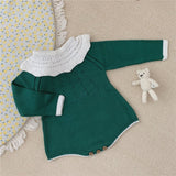 Sweater Rompers Newborn Baby Clothes Boys Long Sleeeved Patchwork Infant Kids Knitwear Jumpsuit Girls Romper Knitted Clothes