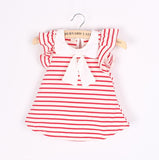 2018 Summer Hot Sale New Baby Girls Colorful multicolored rainbow rabbit applique dress Children's  Baby casual dress 1-6Y