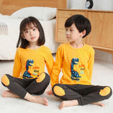 Kids Pajamas 2019 Autumn Girls Boys Sleepwear Nightwear Baby Infant Clothes Animal Cartoon Pajama Sets Cotton Children's Pyjamas
