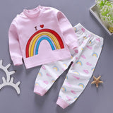 2019 New Baby Kids Pajamas Sets Cotton Long Sleeved Tshirt+pant Cartoon Girl Clothing Autumn 2pcs Sleepwear Suit Pyjama Trousers