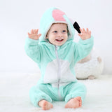 Baby Cartoon Romper Newborn Hooded Inflant Clothing Boy Girl Pajamas Animal Onesie Jumpsuit Pikachu Costume Flannel Baby Rompers
