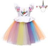 Unicorn Dress Infant Party Dress For Baby Girl 1 Year Birthday Dress Kids Baby Girls Christening Dress Newborn Carnival Costume