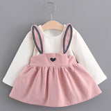 Melario Flower Baby Girls Dresses Autumn Baby Girls Clothes Casual Cartoon knit Kids Princess Dress Cotton Newborn Kids Clothing