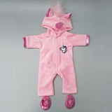 doll clothes for 43cm baby new born doll coat unicorn hoodie 17 inch 18 inch baby doll dress Christmas toys clothes