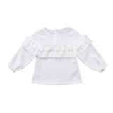 Newborn Baby Girl Kids Ruffles Autumn Tshirt Soild Long Sleeve Tee Summer Casual T-shirt Blouse Clothes Shirt Tops