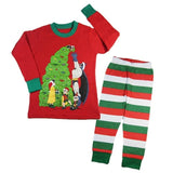 Christmas Children's Pajamas Set Girls Cotton New Years Sleepwear Set Long-sleeved Good Quality Print Cute Kids Pajamas Suit