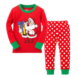 Christmas Children's Pajamas Set Girls Cotton New Years Sleepwear Set Long-sleeved Good Quality Print Cute Kids Pajamas Suit