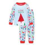 Christmas Children's Pajamas Set Girls Cotton New Years Sleepwear Set Long-sleeved Good Quality Print Cute Kids Pajamas Suit