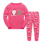 Christmas Children's Pajamas Set Girls Cotton New Years Sleepwear Set Long-sleeved Good Quality Print Cute Kids Pajamas Suit