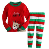 Christmas Children's Pajamas Set Girls Cotton New Years Sleepwear Set Long-sleeved Good Quality Print Cute Kids Pajamas Suit