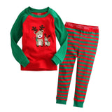 Christmas Children's Pajamas Set Girls Cotton New Years Sleepwear Set Long-sleeved Good Quality Print Cute Kids Pajamas Suit