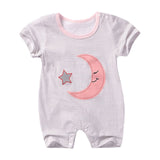 Baby Clothes Baby Rompers Toddler Baby Girl Short Sleeve Romper Star Cloud Moon Printed Jumpsuit Romper Baby Costumes