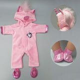 doll clothes for 43cm baby new born doll coat unicorn hoodie 17 inch 18 inch baby doll dress Christmas toys clothes