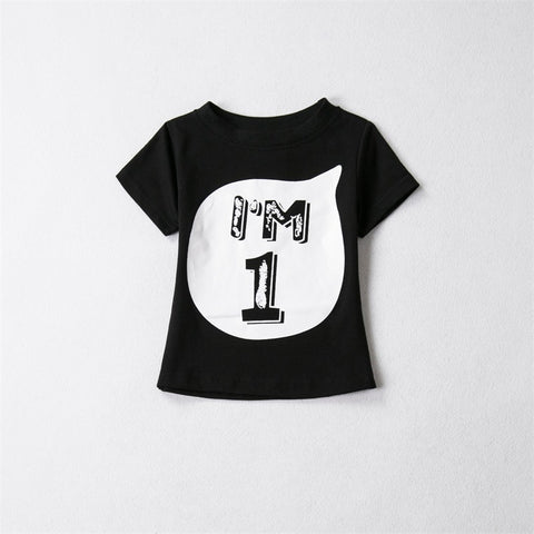 2019 Boys Girls Short Sleeve T Shirts Summer Shirt Kid Baby Children Clothing Birthday Number tshirt First Christmas Clothes Tee