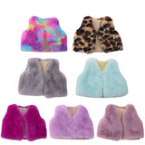 18 inch Girls doll dress fur vest coat American newborn clothes accessories Baby toys fit 43 cm baby dolls c702