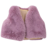 18 inch Girls doll dress fur vest coat American newborn clothes accessories Baby toys fit 43 cm baby dolls c702