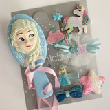 Disney Frozen Comb Princess Anna Elsa action figure Anti-static Hair Care Brushes Baby Girls Dress Up Makeups Birthday Kids Gift