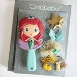 Disney Frozen Comb Princess Anna Elsa action figure Anti-static Hair Care Brushes Baby Girls Dress Up Makeups Birthday Kids Gift