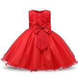 Princess Flower Girl Dress 2019 Winter Holiday Clothing Kids Baby Birthday Party Dresses For Girls Children Christmas Costume