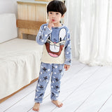 Kids Flannel Pajamas winter christmas pyjamas for children thick warm Long Sleeve Cute Sleepwear Set Girls Boys Casual home suit