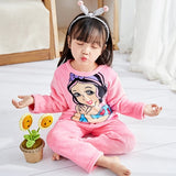Kids Flannel Pajamas winter christmas pyjamas for children thick warm Long Sleeve Cute Sleepwear Set Girls Boys Casual home suit