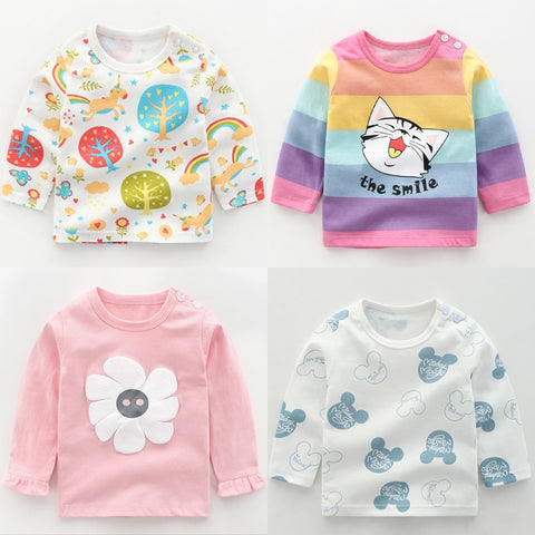 New Autumn Brand Baby Girls Boys T-shirts Kids Spring Clothes Child T-shirt Rabbit Print Clothing Costume Tops Tees Long Sleeve