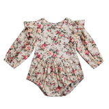 Sweet Toddler Baby Girls Floral Romper Playsuit Jumpsuit Long Sleeve Summer Cotton Clothes Outfits Baby Rompers