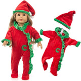 Doll Clothes For Born Baby Doll Christmas Santa Claus Dress 18 inch Girl Doll Christmas Dress Kids Girl gifts