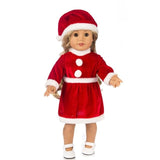 Doll Clothes For Born Baby Doll Christmas Santa Claus Dress 18 inch Girl Doll Christmas Dress Kids Girl gifts