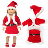 Doll Clothes For Born Baby Doll Christmas Santa Claus Dress 18 inch Girl Doll Christmas Dress Kids Girl gifts