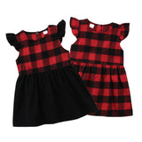 Princess Baby Girls Newborn Toddler Cotton Plaid Sleeveless Mini Dress Kids Summer Party Wedding Xmas Dresses Sundress Dresses