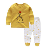 Autumn Pajamas For Children Long Sleeve Cotton Blend Pajamas Suit Cartoon Animal Clothing Set Baby Pyjamas Pijamas Set Sleepwear