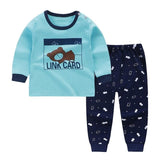 Autumn Pajamas For Children Long Sleeve Cotton Blend Pajamas Suit Cartoon Animal Clothing Set Baby Pyjamas Pijamas Set Sleepwear