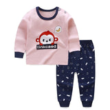Autumn Pajamas For Children Long Sleeve Cotton Blend Pajamas Suit Cartoon Animal Clothing Set Baby Pyjamas Pijamas Set Sleepwear
