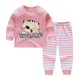Autumn Pajamas For Children Long Sleeve Cotton Blend Pajamas Suit Cartoon Animal Clothing Set Baby Pyjamas Pijamas Set Sleepwear