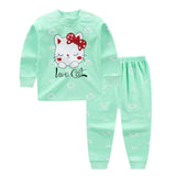 Autumn Pajamas For Children Long Sleeve Cotton Blend Pajamas Suit Cartoon Animal Clothing Set Baby Pyjamas Pijamas Set Sleepwear