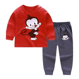 Autumn Pajamas For Children Long Sleeve Cotton Blend Pajamas Suit Cartoon Animal Clothing Set Baby Pyjamas Pijamas Set Sleepwear