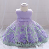 2019 Baby Girl Tutu Dress Ball Gown Birthday Dress For Newborn Clothing Bow Princess Dress Congratulations Party 1 Year Dresses