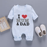 Newborn Baby Boys Girls Rompers Spring Summer Long Sleeve Cute Striped Cartoon Print Jumpsuit Toddler Playsuit Infant Clothing