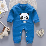 Newborn Baby Boys Girls Rompers Spring Summer Long Sleeve Cute Striped Cartoon Print Jumpsuit Toddler Playsuit Infant Clothing