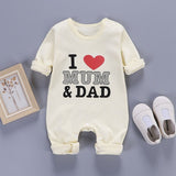 Newborn Baby Boys Girls Rompers Spring Summer Long Sleeve Cute Striped Cartoon Print Jumpsuit Toddler Playsuit Infant Clothing