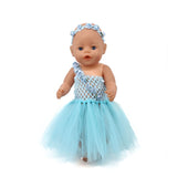 Wedding&Party Tube Top Dress+Boutonniere+Wreath Fit 18 Inch American&43 CM Baby Doll Clothes Accessories,Girl's,Generation,Gift