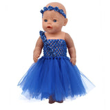 Wedding&Party Tube Top Dress+Boutonniere+Wreath Fit 18 Inch American&43 CM Baby Doll Clothes Accessories,Girl's,Generation,Gift