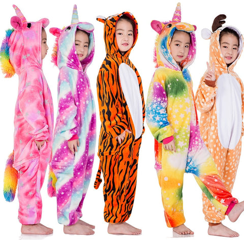 Kigurumi Pajamas Unicorn For Children Baby Girls Pyjamas Boys Sleepwear Animal Lion Deer Licorne Onesie Kids Costume Jumpsuit