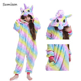 Kigurumi Pajamas Unicorn For Children Baby Girls Pyjamas Boys Sleepwear Animal Lion Deer Licorne Onesie Kids Costume Jumpsuit