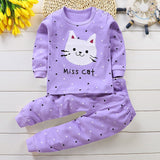 Autumn Pajamas For Children Long Sleeve Cotton Blend Pajamas Suit Cartoon Animal Clothing Set Baby Pyjamas Pijamas Set Sleepwear