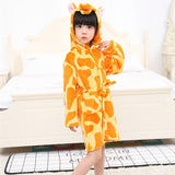 Children Towel Beach Baby Bath Robe Animal Rainbow Unicorn Hooded Bathrobes For Boys Girls Pyjamas Nightgown Kids Sleepwear Robe