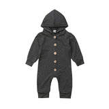 Winter Infant Baby Boy Girl Cotton Hooded Romper Jumpsuit Clothes Outfit